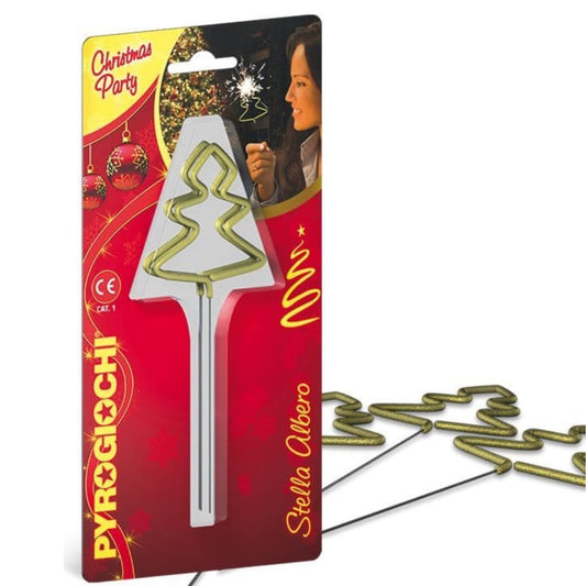 4 x Christmas Tree Sparklers - Gold Dipped