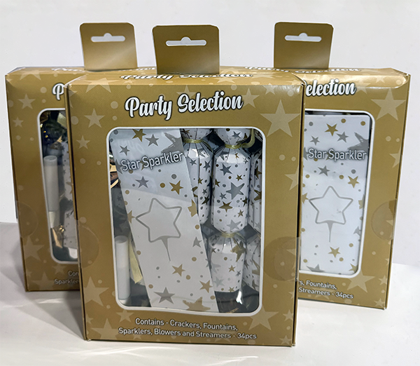 Party Selection Contains - Crackers, Fountains, Sparklers, Blowers and Streamers
