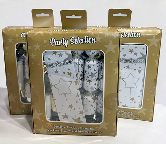 Party Selection Contains - Crackers, Fountains, Sparklers, Blowers and Streamers