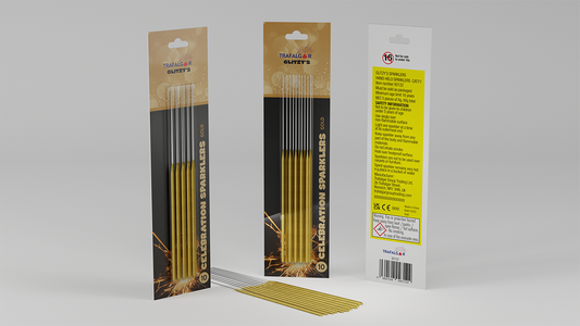 Glitz- 18cm Gold Sparklers (pack of 10)