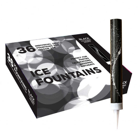 36 x Ice Fountains in a Box - Black/White Wrapper