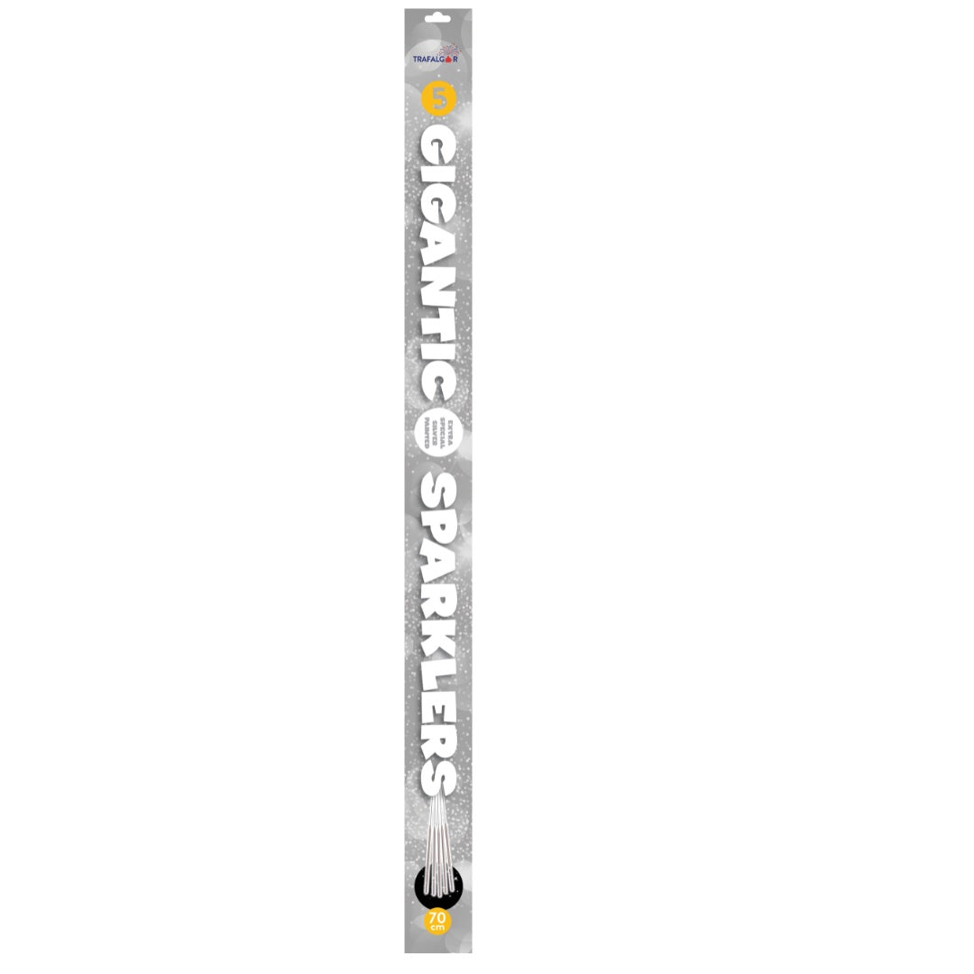 70cm Gigantic Silver Dipped Sparklers (pack of 5)