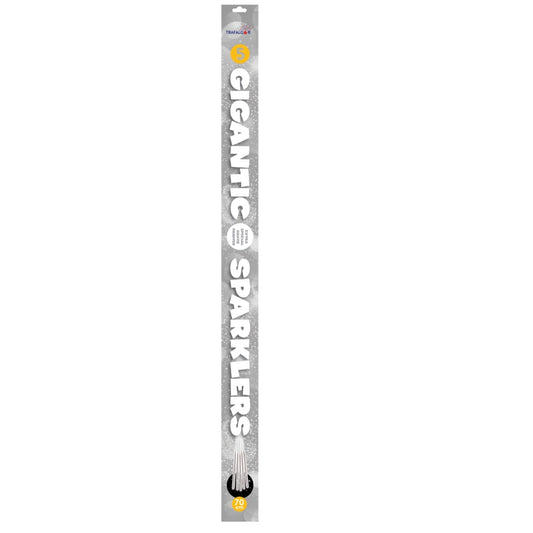70cm Gigantic Silver Dipped Sparklers (pack of 5)